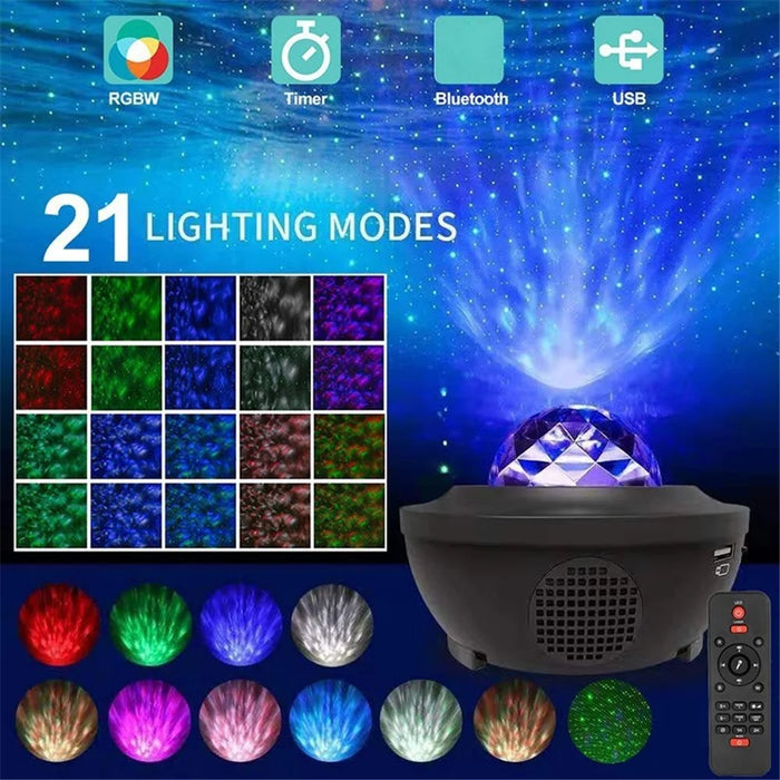 Starry Night Lamp Light Bluetooth-compatible Remote LED Star Light Projector Light - 4