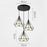 Diamond Shape Hollow 3 Heads Iron Pendant Lamp Restaurant/Teahouse Ceiling Light - 3