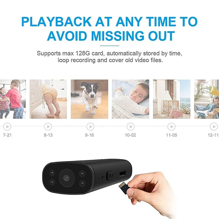 2.4G WiFi Security Camera Rechargeable Indoor Monitoring Camera with Night Vision Motion Detection (App: MTCam HD) - 3