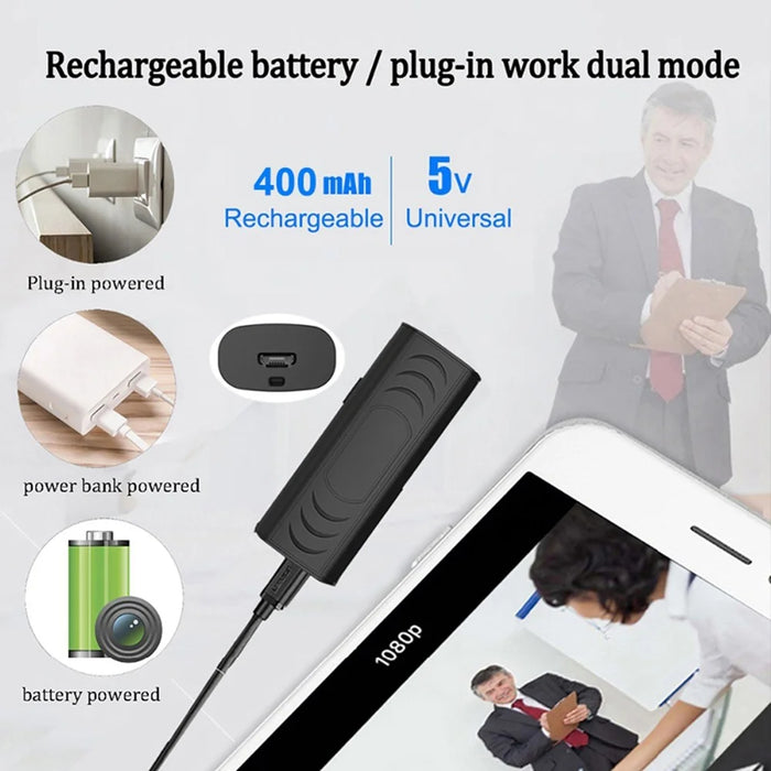 2.4G WiFi Security Camera Rechargeable Indoor Monitoring Camera with Night Vision Motion Detection (App: MTCam HD) - 4