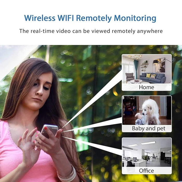 2.4G WiFi Security Camera Rechargeable Indoor Monitoring Camera with Night Vision Motion Detection (App: MTCam HD) - 7
