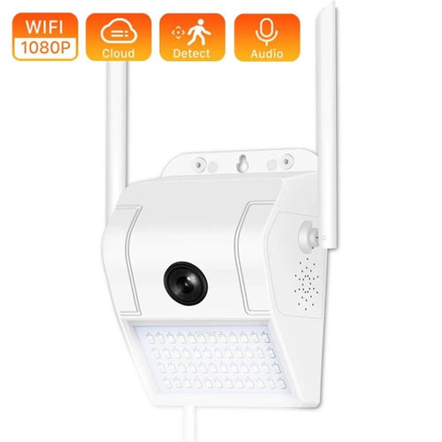 1080P Wall Lamp Camera Home Monitoring Courtyard camera Mobile Phone Remote WIIF Monitor - White//US Plug - 1