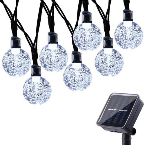 6.5m Solar Powered 30-LED String Light 8-Modes Garden Path Yard Decor Lamp - White - 1