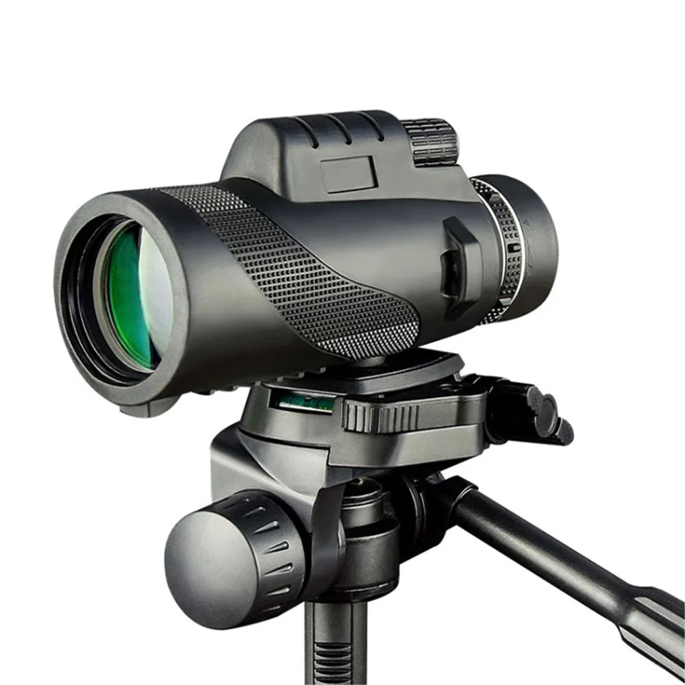 Portable Monoculars Scope 40X60 HD Lens Monocular Telescope with Tripod Phone Clip for for Smartphone Bird Watching Hunting Hiking Fishing - 6