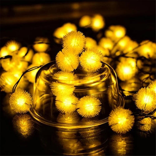 20-LED Solar Bulb String Lights 2 Modes Outdoor Garden Fairy Lamp Decor - Warm White - 1