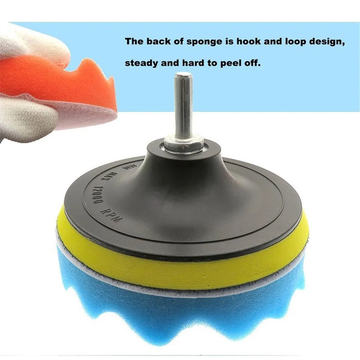 9Pcs CarPolishing Sponge Set Auto Polishing Pad Kit for Car Cleaning - 2