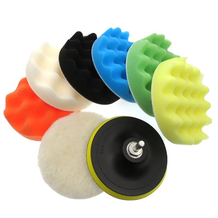 9Pcs CarPolishing Sponge Set Auto Polishing Pad Kit for Car Cleaning - 4