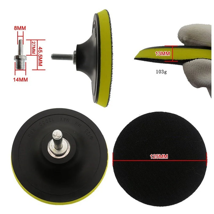 9Pcs CarPolishing Sponge Set Auto Polishing Pad Kit for Car Cleaning - 6