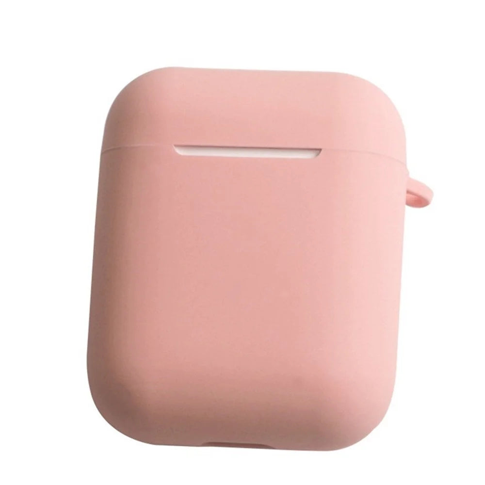 Square Box Wireless Bluetooth-compatible Earphone Silicone Case Cover for inpods 12/i11/i9s/i10 - Pink - 1