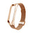 Stainless Steel Wrist Strap for Xiaomi Mi Band 5/5 NFC, Replacement Clasp Watchband - Gold - 1