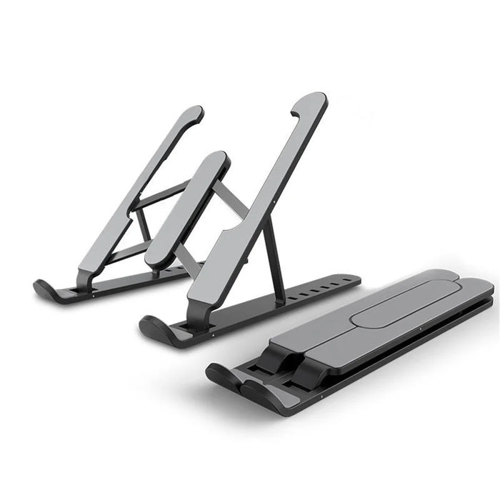 Foldable Laptop Stand Non-slip Desktop Notebook Holder Laptop Stand for Macbook Pro Air iPad Cooling Bracket - Black - 1