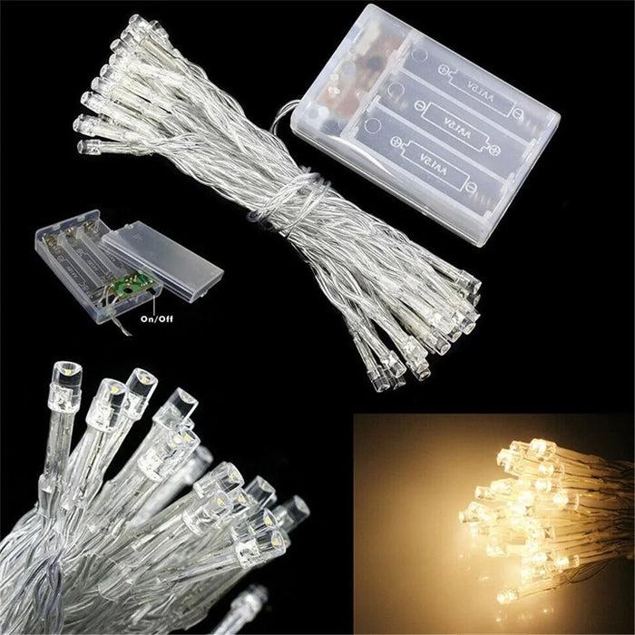 LED String Light Lamp Waterproof Plastic Decoration Light - Warm White/3 Meter 20 Light - Warm White//3 Meter 20 Light - 5