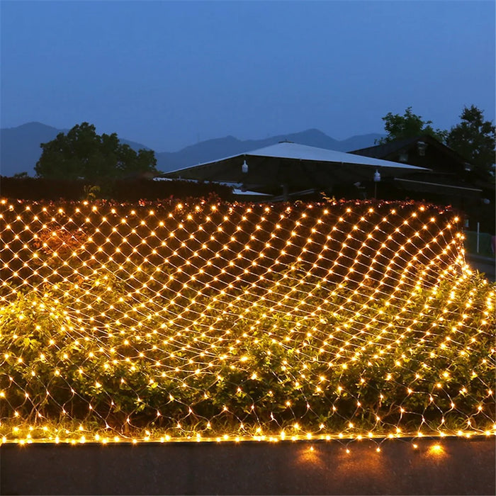 Mesh Lights 880 LED 6m x 4m IP65 Waterproof Net Lights with 8 Modes for Christmas New Year - Yellow / EU Plug - 4