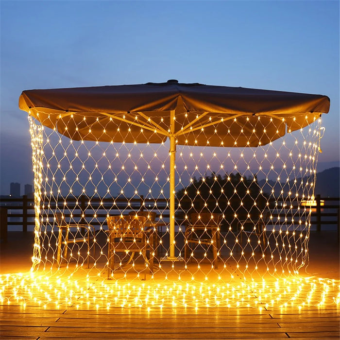 Mesh Lights 880 LED 6m x 4m IP65 Waterproof Net Lights with 8 Modes for Christmas New Year - Yellow / EU Plug - 5