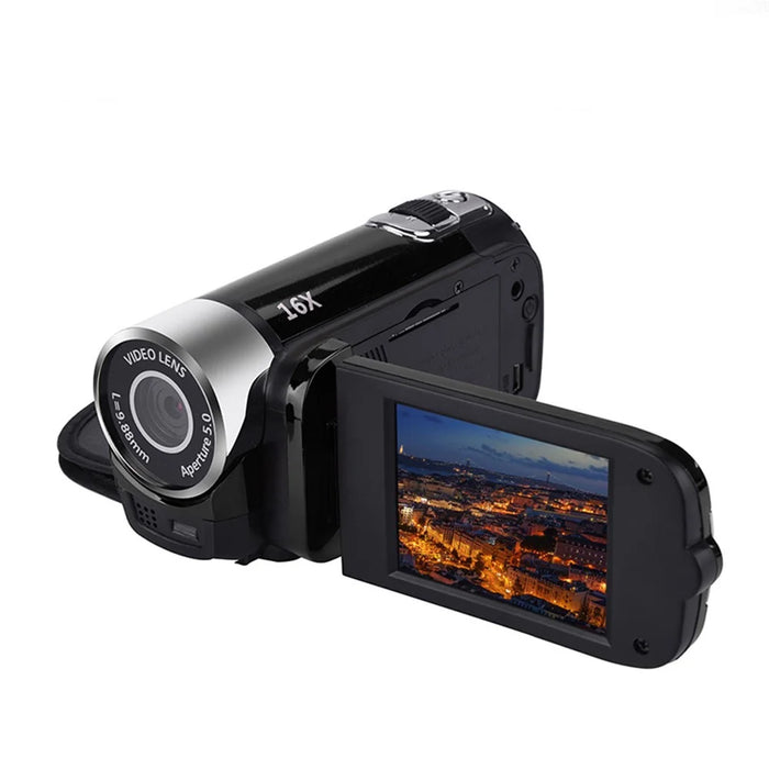 16MP HD 1080P Digital Camera Video Recorder Night Vision Anti-Shake 16X Zoom Camcorder - Black / US Plug - 2