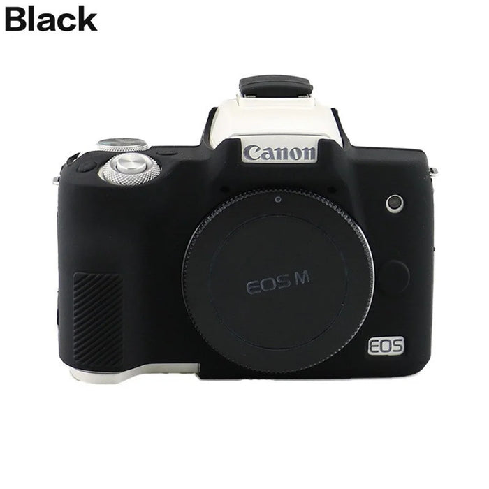 Soft Silicone Camera Cover Case for Canon EOS M50 - Black - 1