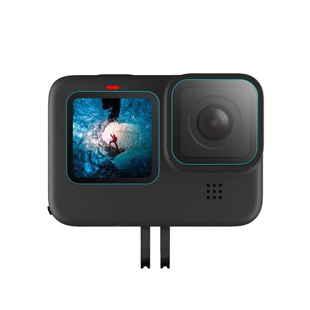 2Pcs/Set Tempered Glass Lens Protector Film Front and Rear Screen Protector for GoPro 9/Hero 9 - 1