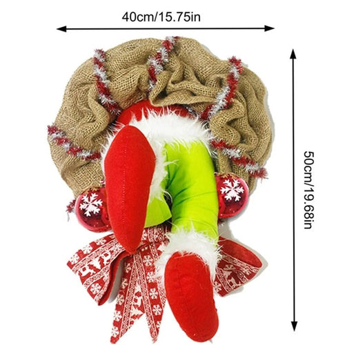 Stealer Thief Christmas Wreath Xmas Decor Burglar Christmas Garland Decoration - L - 1