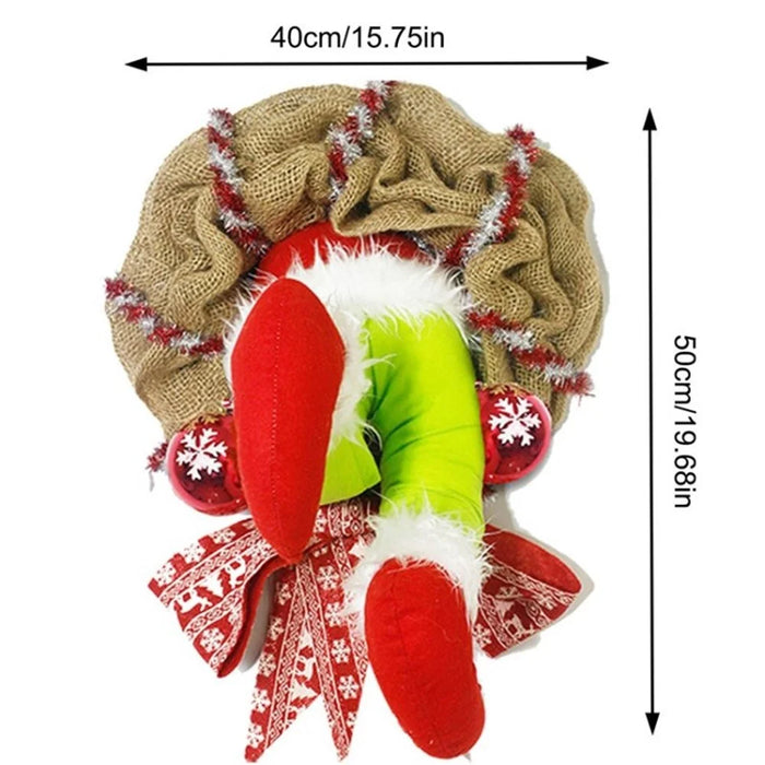 Stealer Thief Christmas Wreath Xmas Decor Burglar Christmas Garland Decoration - L - 1