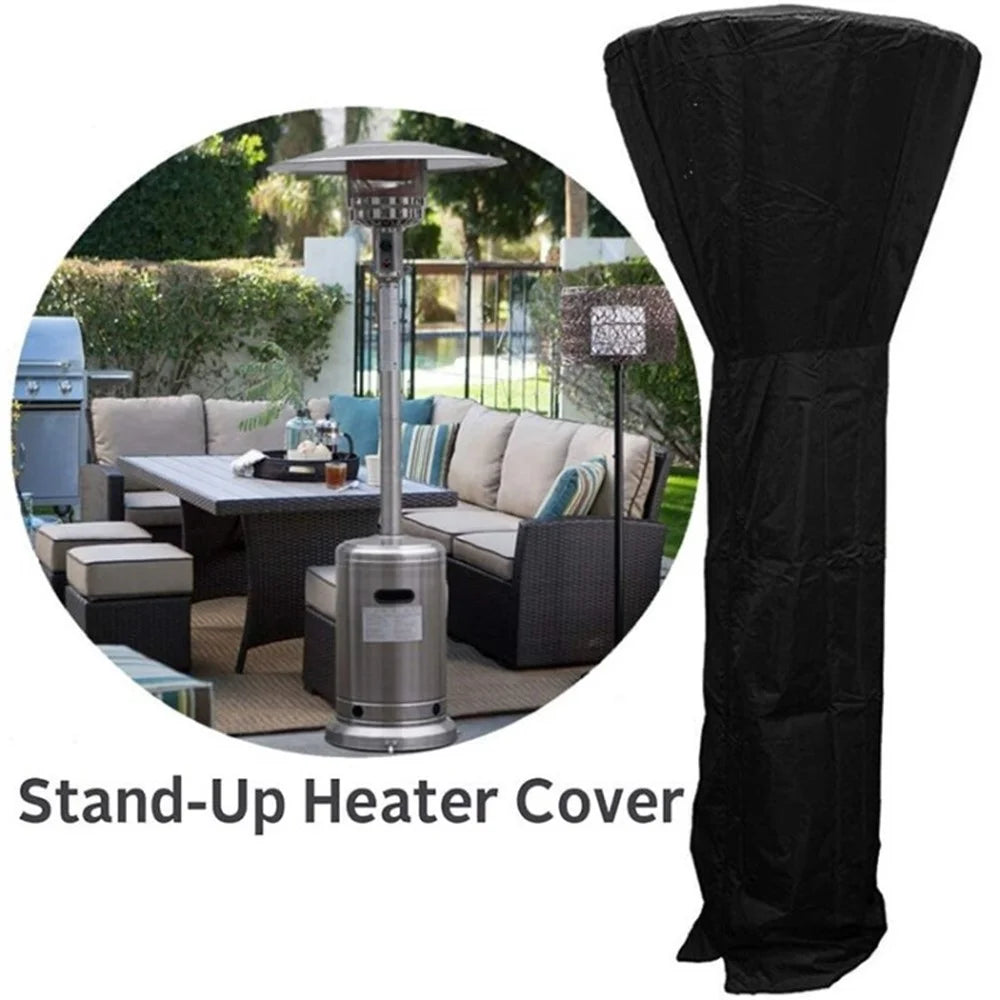 226x85x48cm Patio Heater Cover 210D Oxford Cloth Waterproof UV Resistant Veranda Cover with Zipper and Adjustable Drawstring - 1