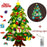 DIY Glowing Felt Christmas Tree Kids Xmas Gift Toy with 3m 30-LED String Light - 5