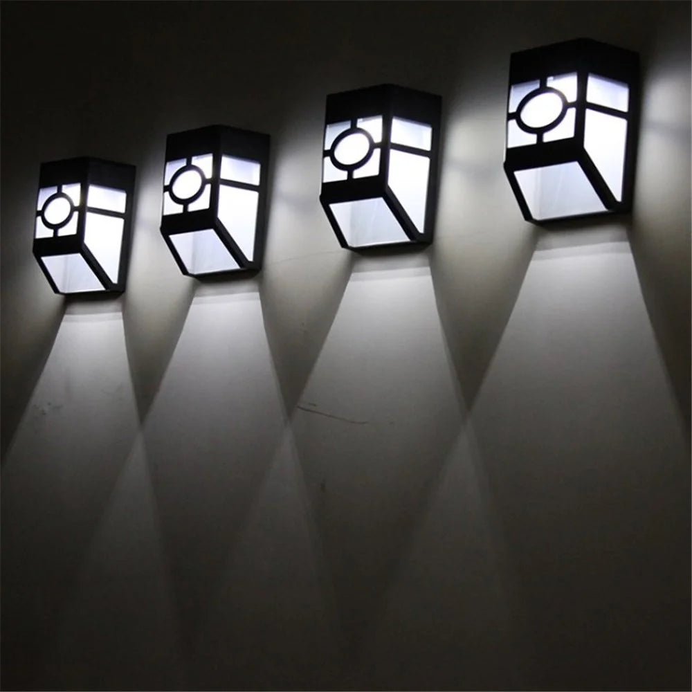 Outdoor Solar LED Wall Light Waterproof Lighting for Deck Fence Patio Garden Landscape Lamp - White - 1