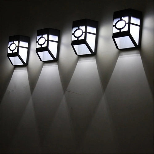 Outdoor Solar LED Wall Light Waterproof Lighting for Deck Fence Patio Garden Landscape Lamp - White - 1