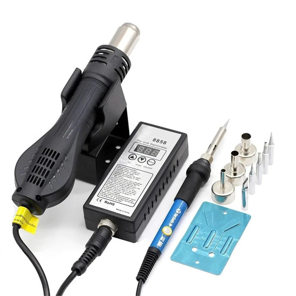 8858 BGA Rework Solder Station Hot Air Gun Hair Dryer Heat Blower Gun Desoldering Welding Tool - 1