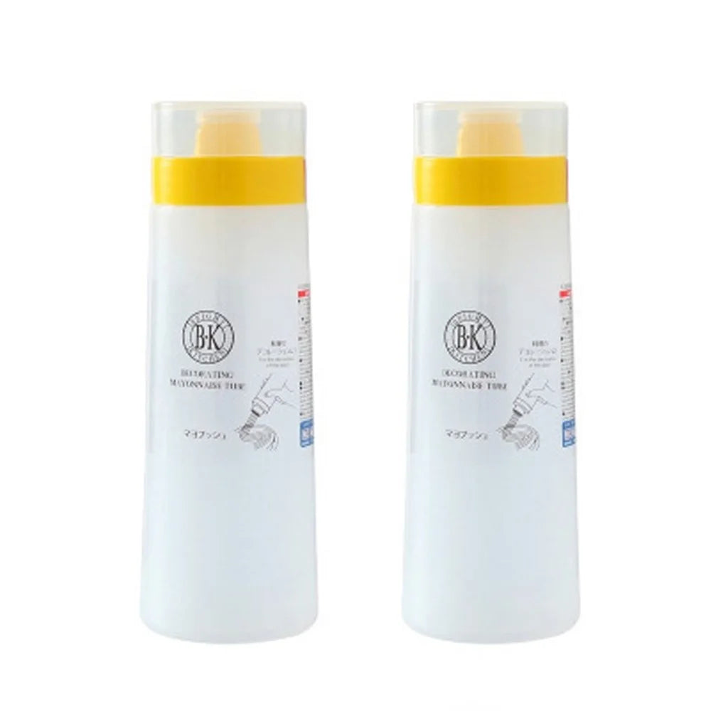 Clear Plastic Squeeze Bottle Condiment Dispenser - 2Pcs/Yellow - 1