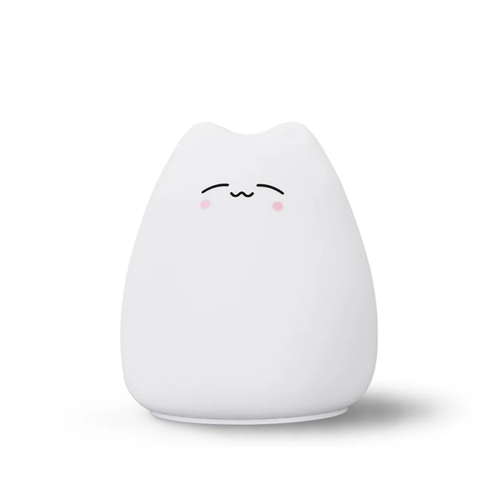 Bedside Cat Lamp Table Lamp Silicone Colorful LED Night Light Cute Gifts for Kids - Smart - 1