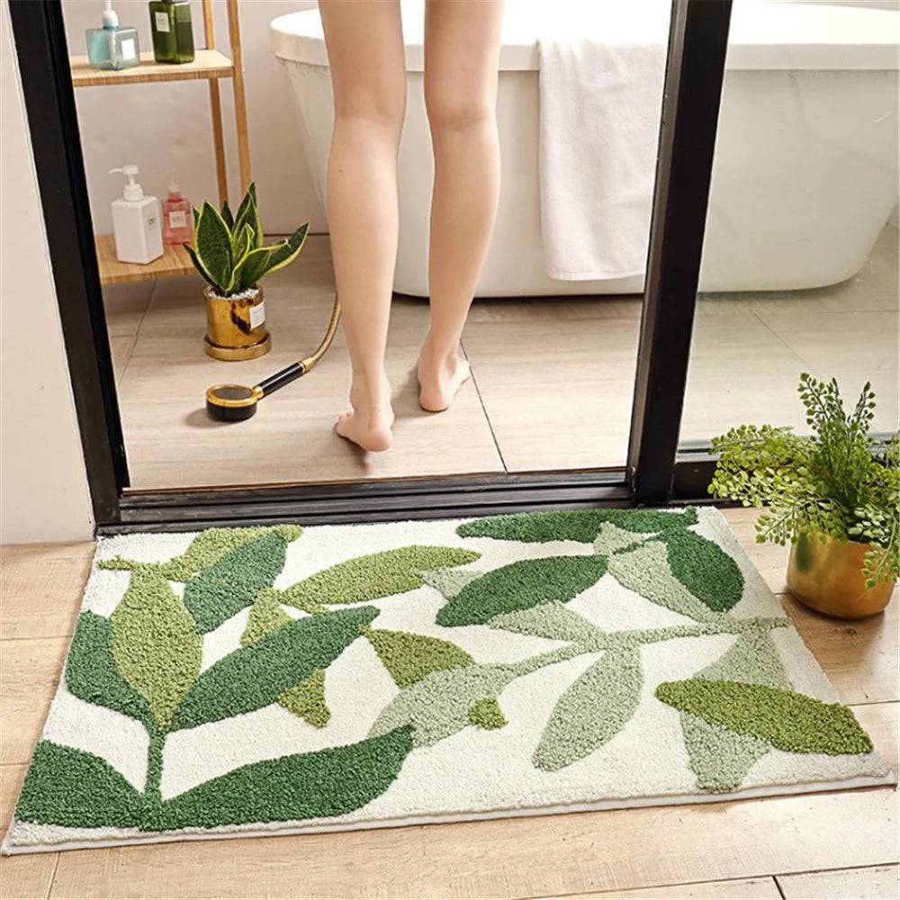 Microfiber Water Absorption Bath Rug Tower Non Slip Door Mat Bathroom Doormat - Light dance//50*80cm - 1