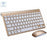 Mini Wireless Keyboard and 2.4G Optical Mouse Set 1200DP Gaming Mouse Pad - Gold - 1