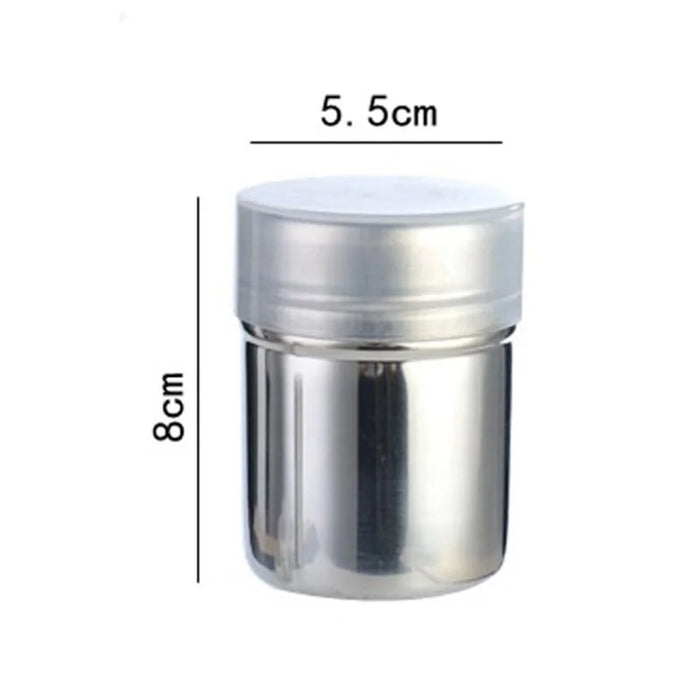 Stainless Steel Icing Sugar Cocoa Coffee Shaker Chocolate Flour Duster - S - 1