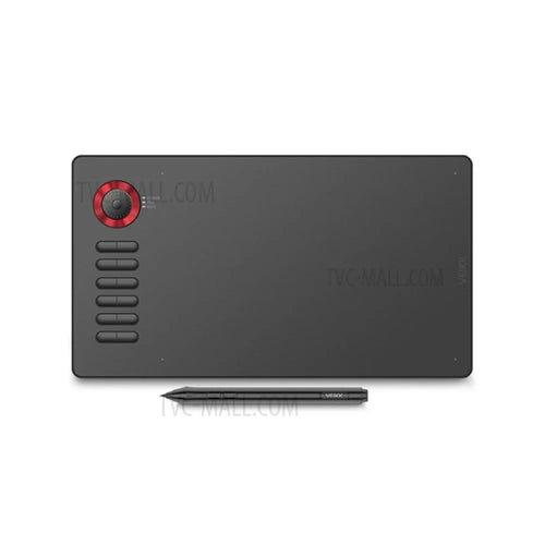 VEIKK A15 Pro Graphics Drawing Tablet 10 x 6 inch Digital Drawing Tablet with Battery-free Stylus Support Windows, Mac - Red - 1