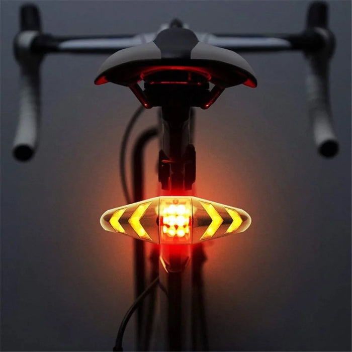 Safety Warning Bike Tail Lights USB Rechargeable LED Mini Bicycle Rear Turn Signal Lights with Remote Control - 5