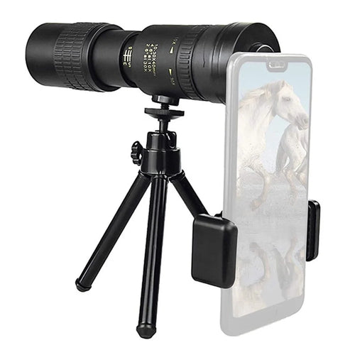 10 - 300X Magnification Telephoto Zoom Monocular Telescope with Tripod and Mobile Phone Holder - 1
