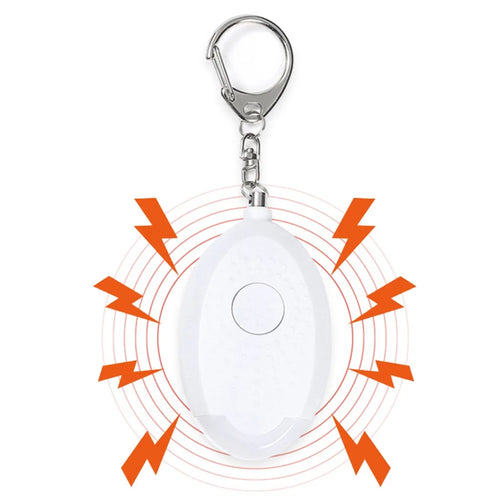 Safe Sound Personal Alarm Keychain 130db Self Defense Alarm Emergency Flashlight - White - 1