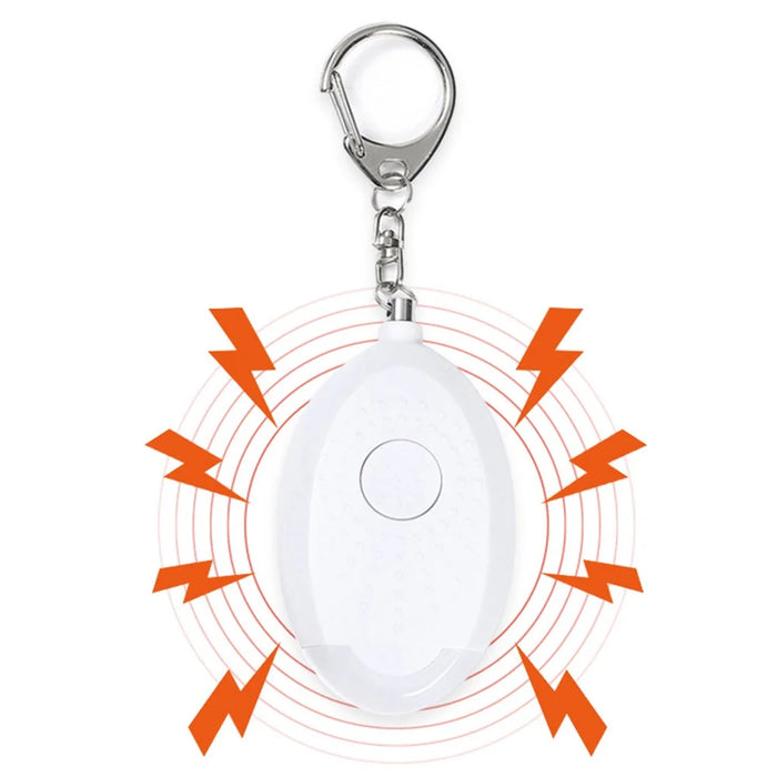 Safe Sound Personal Alarm Keychain 130db Self Defense Alarm Emergency Flashlight - White - 1