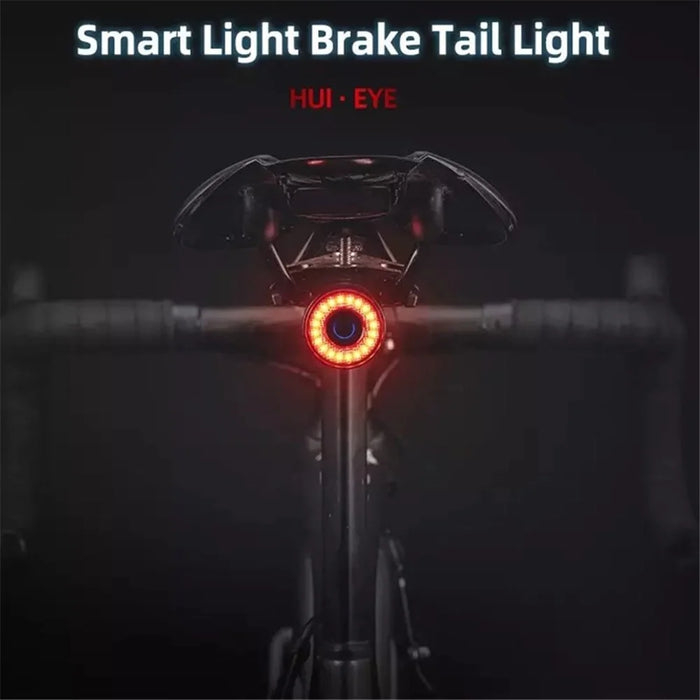ROCKBROS Q3 Sensing Auto On/Off Bicycle Light Bike Taillight Waterproof USB LED Bike Cycling Light for Night Riding - Black - 2