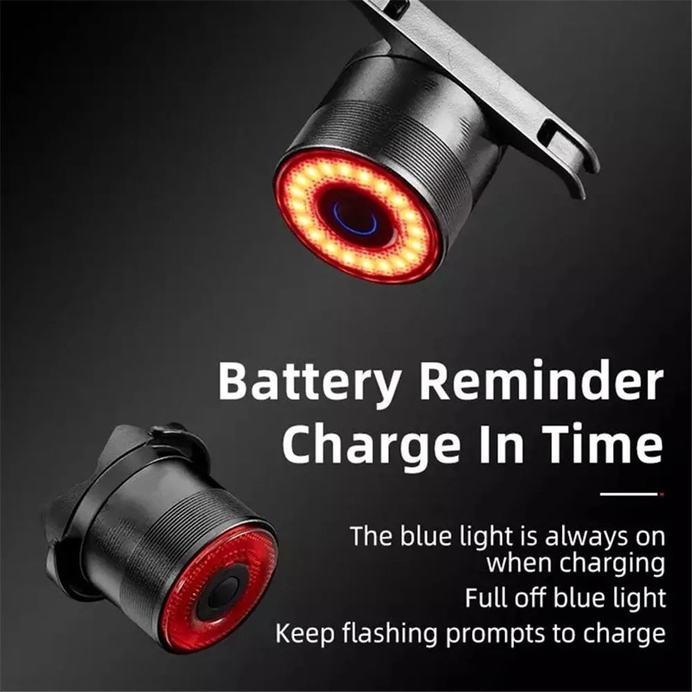 ROCKBROS Q3 Sensing Auto On/Off Bicycle Light Bike Taillight Waterproof USB LED Bike Cycling Light for Night Riding - Black - 5