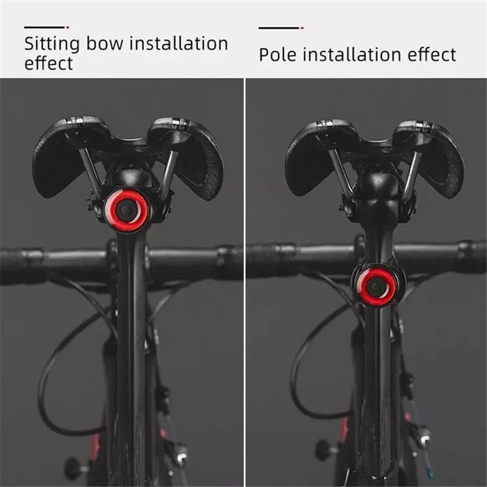 ROCKBROS Q3 Sensing Auto On/Off Bicycle Light Bike Taillight Waterproof USB LED Bike Cycling Light for Night Riding - Black - 6