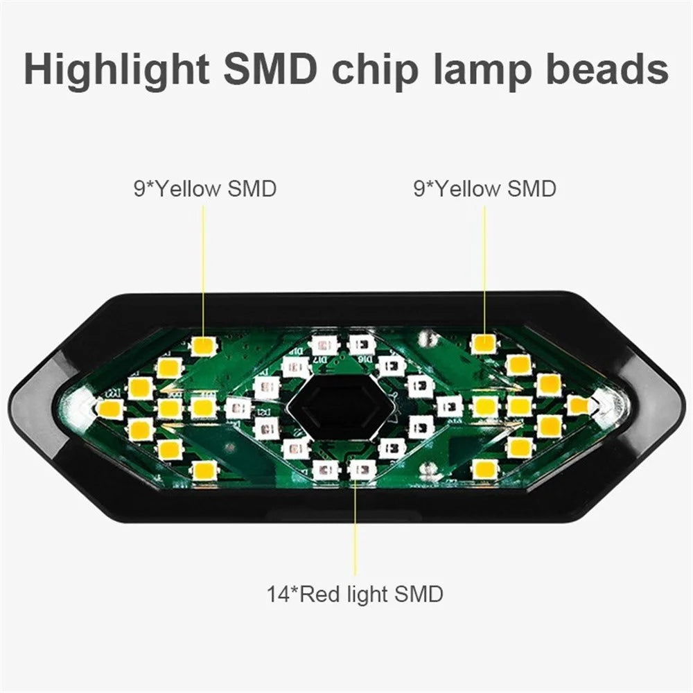Remote Control Bicycle Signal Light Bike Direction Indicator LED USB Charging Tail Light with Horn - Black - 5