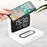 Alarm Clock Time Date Temperature Display Wireless Mobile Phone Charger Charging Dock - White - 1