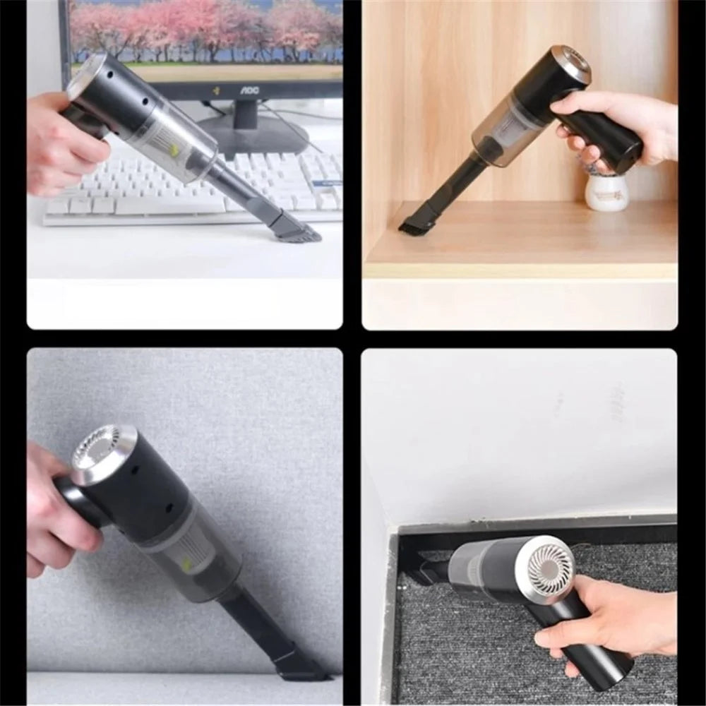 6000Pa 120W Cordless Car Vacuum Cleaner Powerful USB Rechargeable for Car Home Office Pet Hair - White - 5