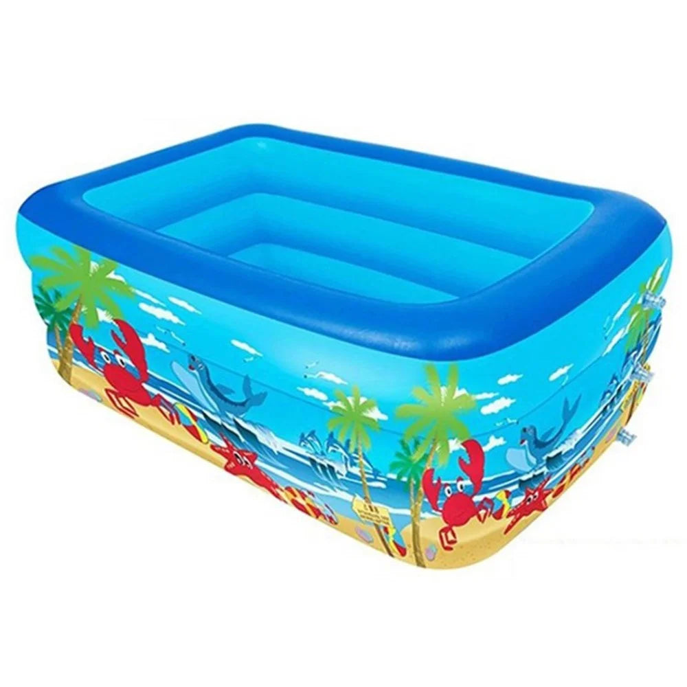 Inflatable Baby Swimming Pool Children Pump Pool Kiddie Paddling Pool - Size: 150cm - 1