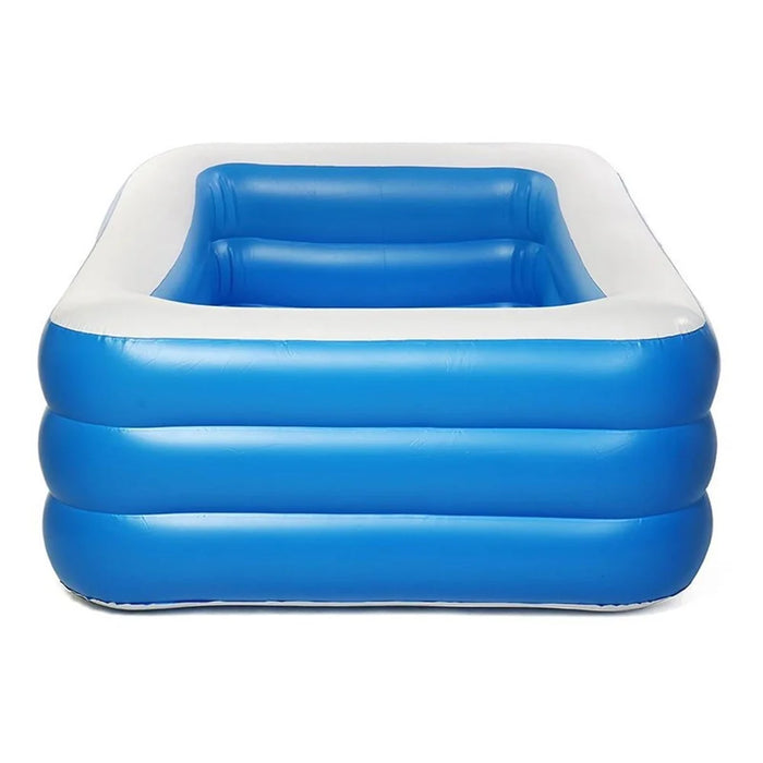 Kids Swimming Pool Outdoor Inflatable Children and Adults Family Thickened Swimming Pool - Size: 150x105x50cm - 1
