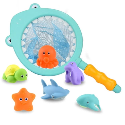 Baby Bath Toy Water temperature Discolored Animals Shower Swimming Kids Gift Toy - Baby Blue - 1