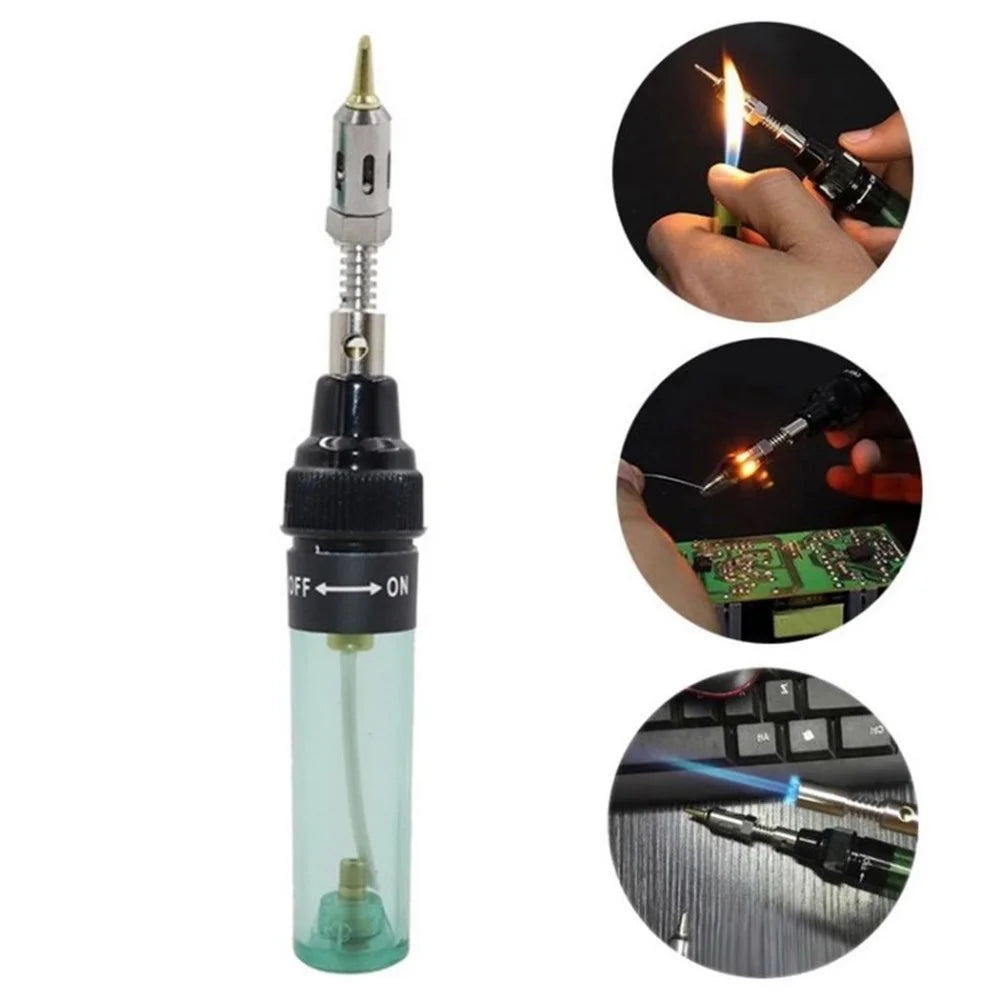 13Pcs/Set MT-100 Welding Pen Burner Blow Torch Butane Gas Torch - 
Green - 1