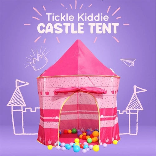 Children Play Tent House Princess Prince Castle - Pink - 1