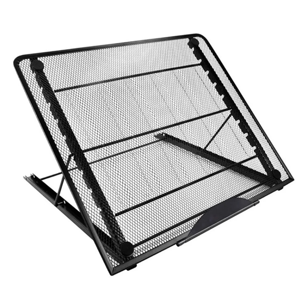 Laptop Stand 34x29.5cm Aluminum Alloy Adjustable Notebook Riser Ergonomic Laptops Elevator - Black - 1